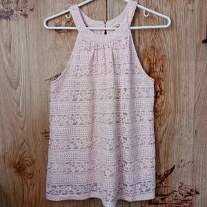 Monteau Los Angeles Lace Overlay Top Size Large